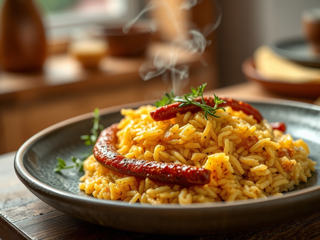 Arroz de lulas com chouriço