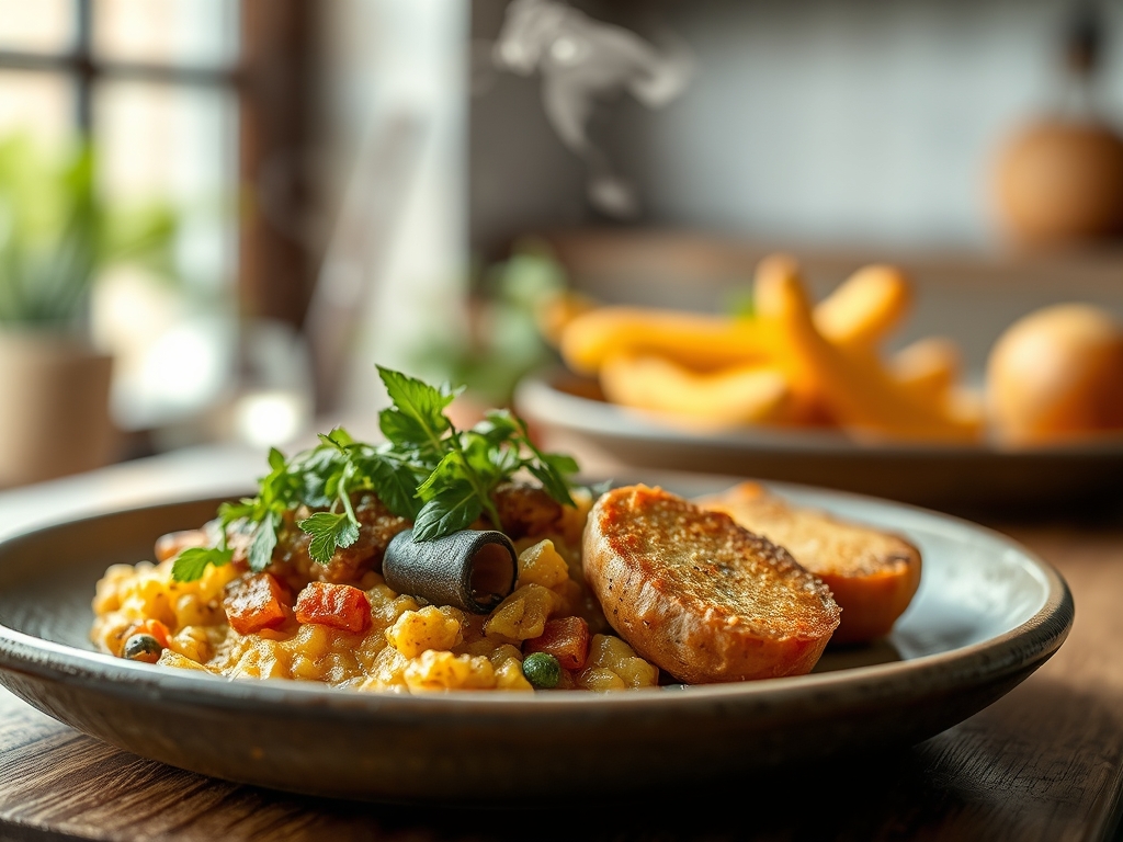 Grão de bico com mão de vaca