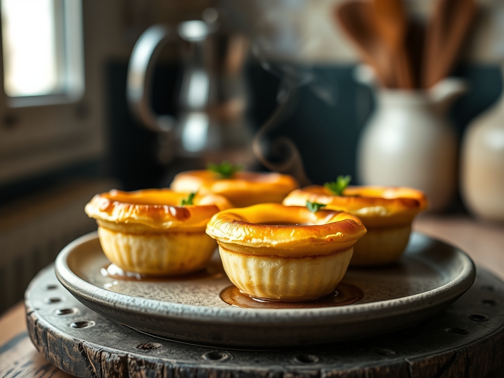 Pastéis de nata feitos em casa