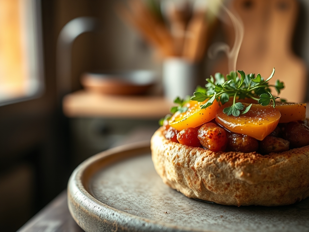 Prego no pão com mostarda