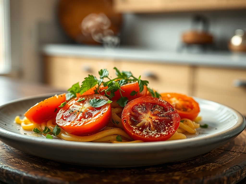 Salada de tomate e orégãos